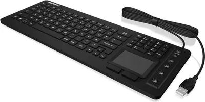 Produktbild von KeySonic KSK-6231INEL Tastatur - Kabel Konnektivität - USB 2.0 Schnittstelle - TouchPad - Französisch - Schwarz - Gummikuppel Keyswitch - 98 Taste(n) - PC
