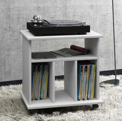 Produktbild von VCM Holz Beistelltisch | Couchtisch schlicht | Sofatisch Rollen | Maße ca. H. 59 x B. 60 x T. 45 cm | rollbar Kaffeetisch - Tabina
