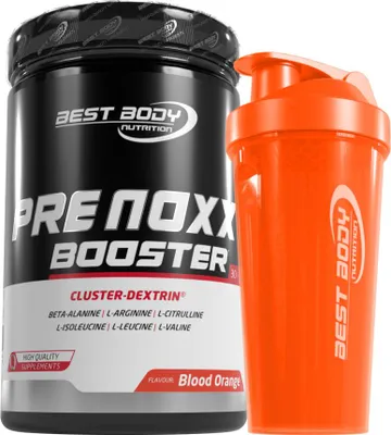 Produktbild von Best Body Nutrition - Professional Pre Noxx Booster - Blood Orange - 600 g Dose + Shaker (orange)