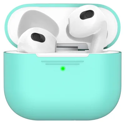 Zdjęcie produktu dla Etui ochronne KeyBudz Elevate z silikonu dla słuchawek Apple AirPods 3 (2021) - kolor: niebieski (Diamond Blue)