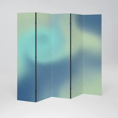 Produktbild von SpaceRebels Paravent Raumteiler - 5-teilig Raumtrenner, Druck 2-Seite - Raumtrenner - Trennwand Wohnung - Room Divider - Spanische Wand Deko Modern Sichtschutz