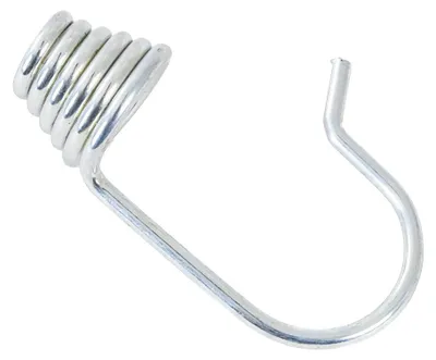 Obrázok produktu pre AUTOTRANS Spirálový hák 55 mm pre 6 mm laná na plachtu, pozinkovaný hák na rozťahovacie laná