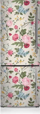 Produktbild von Magnetfolie Magnete Küche Kühlschrank Dekoration 60x205 cm - Farbenfrohe Blumen