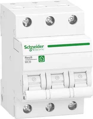 Immagine prodotto di Schneider Electric Interruttore magnetotermico Resi9 3P, 20 A, curva B, 10 kA R9F27320