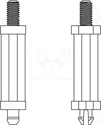 Produktbild von 10x t L: 5mm Gewindestab,Klickbefestigung 8G517V43034 Kuntoff-Montagestifte 66