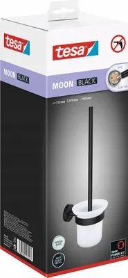 Produktbild von tesa WC-Garnitur MOON BLACK schwarz