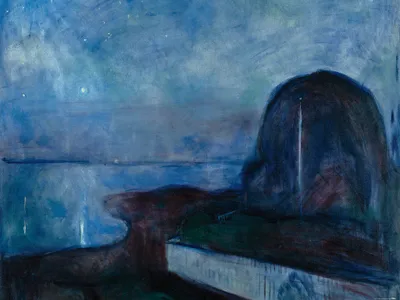 Produktbild von Edvard Munch Kunstdruck Bild - Sternennacht, 1893 (60 x 80 cm)