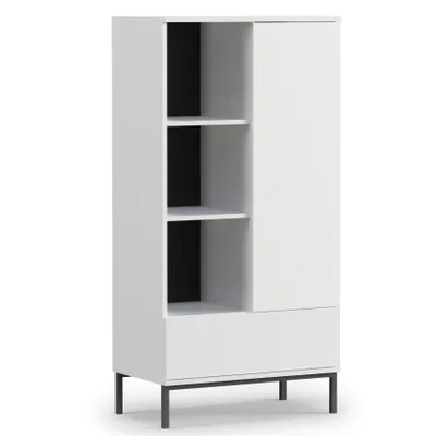 Image de AX LIVING Bibliotheque Moderne Queba QT03 - Largeur 70 cm, Design Blanc