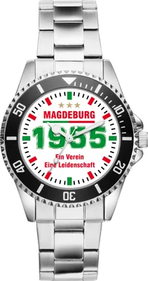 Produktbild von KIESENBERG Herrenuhr Armbanduhr Magdeburg Geschenk Fan Artikel Zubehör Fanartikel Analog Quartz Uhr 21168