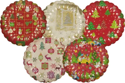 Produktbild von STARPAK Adventsteller rund Durchmesser: 230 mm bunt 2 Stück