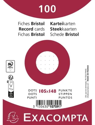 Produktbild von Karteikarten A6 dots 100St/Pkg weiß