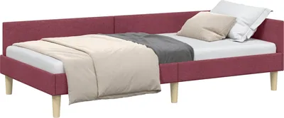 Obrázek produktu pro vidaXL Rohový rám postele vínově červený 100 x 200 cm látka