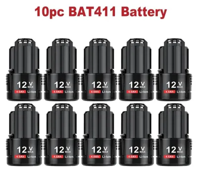 Produktbild von Ersatzakku 12 V 4,0 Ah - Akku für Elektrowerkzeuge - Li‑Ion - Kompatibel mit BAT411/BAT412A/BAT414/BAT412/D-70745GOP - 10er Pack - Rosa