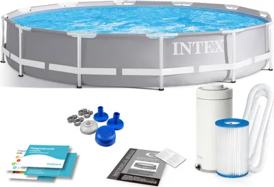 Obrázok produktu pre Intex 26712 Ex 28712 Prisma Frame Pool nadzemný kruhový bazén s filtračným čerpadlom 366cm