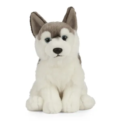 Produktbild von Living Nature Kuscheltier Husky Plüschspielzeug realistisch 21cm