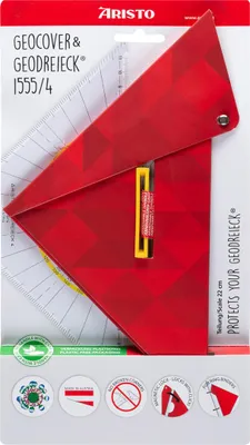 Produktbild von Aristo Geocover 25 cm mit Geodreieck AR1555/4 + Schutzhülle Motiv Basic