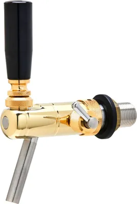 Produktbild von Raffeiner Junior Edelstahl Zapfhahn Kompensatorhahn Schankhahn Gold poliert 55 mm