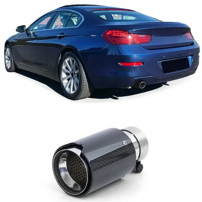 Immagine prodotto di Scarico terminale in fibra di carbonio da 90 mm, compatibile con BMW Serie 6 (F12, F13, F06)