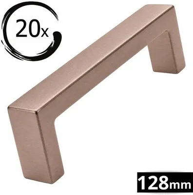 Productafbeelding van By MJM Atlanta kastgreep 128mm Rose Brons – set van 20