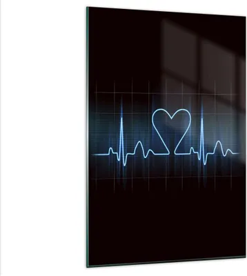 Produktbild von Bilder auf glas - Einteilig - Grafik herz kardiologie - 80x120cm - Glasbilder - Wandbilder - Bilder - zum Aufhängen bereit - Wanddekoration aus Glas - Glas Bilder - Wandbild auf Glas - GPA80x120-0959