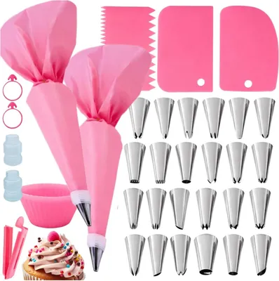 Produktbild von Tortendekorationsset, Spritzbeutel, 36-teiliges Set