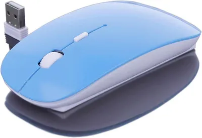 Produktbild von Funkmaus, Slim Mouse, flaches Design, ergonomisch, 2,4 GHz, USB-Empfänger Schnurlose kabellose Maus, 800 DPI, 1200 DPI