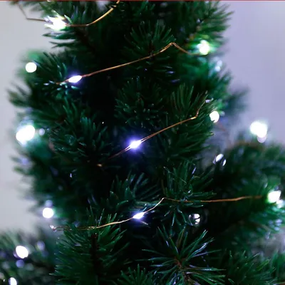 Image de Guirlande lumineuse d'intérieur avec minuterie 40 LED blanc froid 4m Guirlande lumineuse filaire Décoration de Noël, Couleur:cuivre