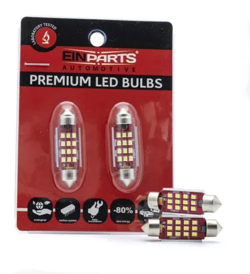 Obrázek produktu pro Einparts LED žárovky C5W 6000 K pro osvětlení interiéru a zavazadlového prostoru, 12 V–24 V