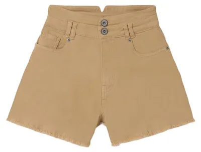 Immagine prodotto di Pantaloncini da ragazza - Cotone con orlo frangiato - Marrone