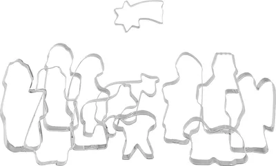 Produktbild von Ausstechformen Set Krippengestalten - 12 Stück - Plätzchenausstecher für Weihnachtsdekoration