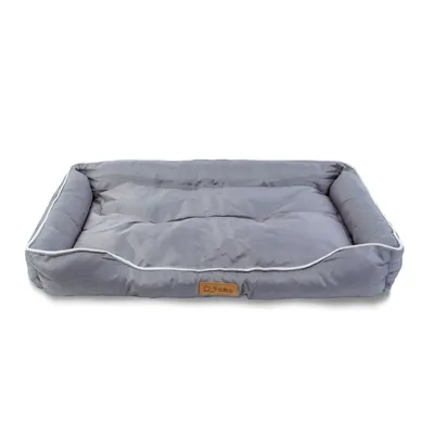 Produktbild von Hundekorb – Bequemes Hundebett mit erhöhtem Rand – Hundekissen – 87 x 59 cm – Grau [60045D]