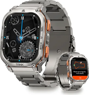 Produktbild von 2024 KOSPET Smartwatch Strapazierfähige Sportuhr für Android und iOS, 50 M wasserdicht (1.96 Zoll), 1-tlg., 410*502 Auflösungsstandard, 5ATM&IP69K