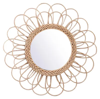 Produktbild von Bohemian Rattan-Spiegel für die Wand