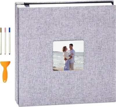 Image de Yopih Album photo 10x15 Auto-collant 120 pages blanches Toile Anniversaire de mariage