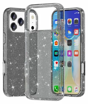 Produktbild von iPhone 18 Pro Max Hülle - Coverup Glitzer TPU Back Cover - Schwarz