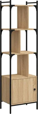 Obrázok produktu pre vidaXL Regál s dvierkami Sonoma dub 44,5x30x154,5 cm odvodený výrobok z dreva