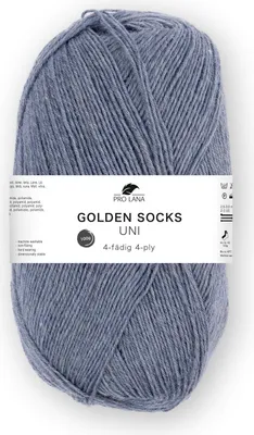 Produktbild von Pro Lana GOLDEN SOCKS 100 g uni 4-fach Sockenwolle 420 m Farbe 406 - graublau
