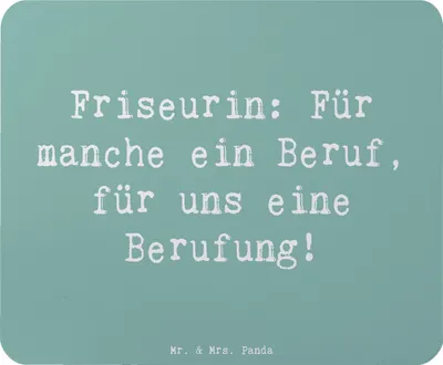 Produktbild von Mr. & Mrs. Panda Mousepad Spruch Friseurin Berufung - Meeresbrise - Geschenk, personalisierte Geschenke, Kreativität, mousematte, mauspad laptop, Schönheit, Beruf, Berufe