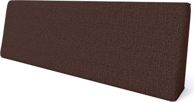 A brown cushion for a pallet sofa.