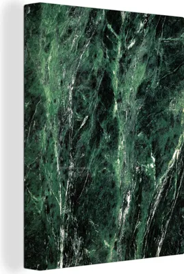 Obrázok produktu pre MuchoWow® - Plátno - Mramor - Smaragd - Zelená - Čierna, fototapeta, nástenné dekorácie obrazy obývacia izba, 60x80cm
