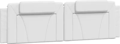 Produktbild von VidaXL 374805, Weiß, Baumwolle, Kunstleder, Polyester, Polyvinylchlorid (PVC), 180 cm, 1800 mm, 49 cm, 30 mm