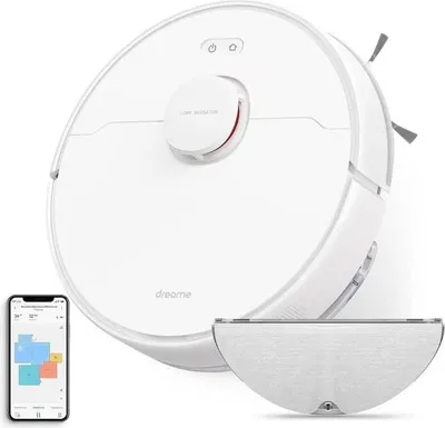 Produktbild von Dreame D9 MAX Staubsaugerroboter Mop Sauger 4000 Pa, LDS Navigation, Karten VariousFloors, Detaillierte Steuerung de Apps und Kompatibilität con Alexa Teppiche, Hartböden Tierhaare Blanco