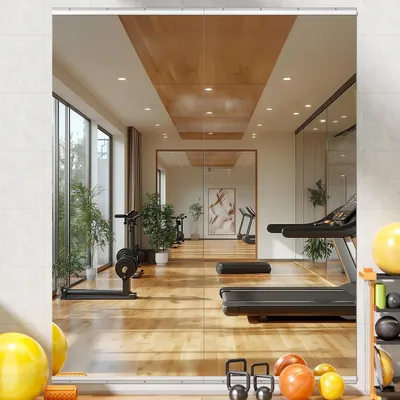Produktbild von Ganzkörperspiegel 240x100cm 2 Stück Gehärtetes Glas Fitnessstudio Yoga