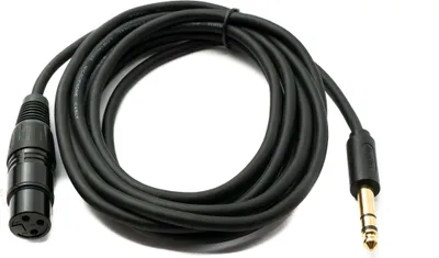 Produktbild von SYSTEM-S Audio Kabel 3 m XLR 3 polig Buchse zu 6.35 mm Klinke Stecker AUX Adapter