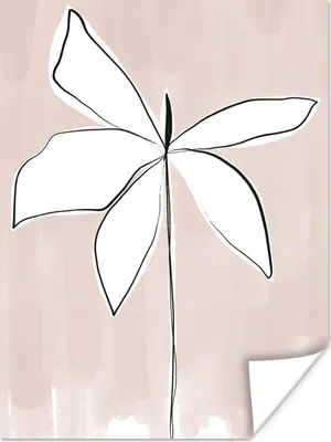 Produktbild von MuchoWow® Poster Blume - Abstrakt - Pastell 90x120 cm - Wohnzimmer