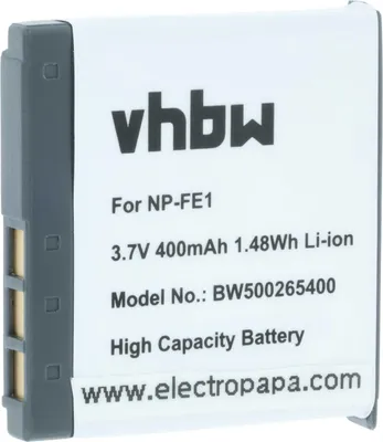 Produktbild von vhbw Akku kompatibel mit Sony Cybershot DSC-T7B, DSC-T7S, DSC-T7 Kamera (370 mAh, 3,6 V, Li-Ion)