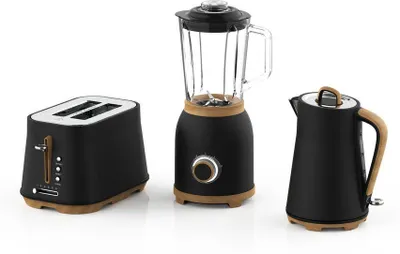 Zdjęcie produktu dla Witt Premium Element Breakfast Set, Czarny, 220-240 V, 50/60 Hz, 1,7 l, 2200 W, 2 kaw.