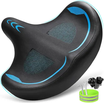 Produktbild von Extra großes ergonomisches Fahrradsattel für komfortables Fahren - Ideal für Stadtfahrräder, Mountainbikes und E-Bikes