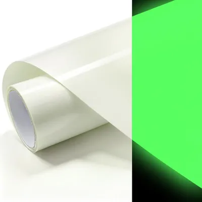 Productafbeelding van Fluorescerende strikfolie - Transferfolie voor textiel, geschikt voor plotters - 30,5 cm x 100 cm - Wit-fluorescerend groen