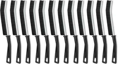 Produktbild von Fugen- und Fliesenreinigungsbürste mit harten Borsten, 12 Stück, 23 cm, Schwarz